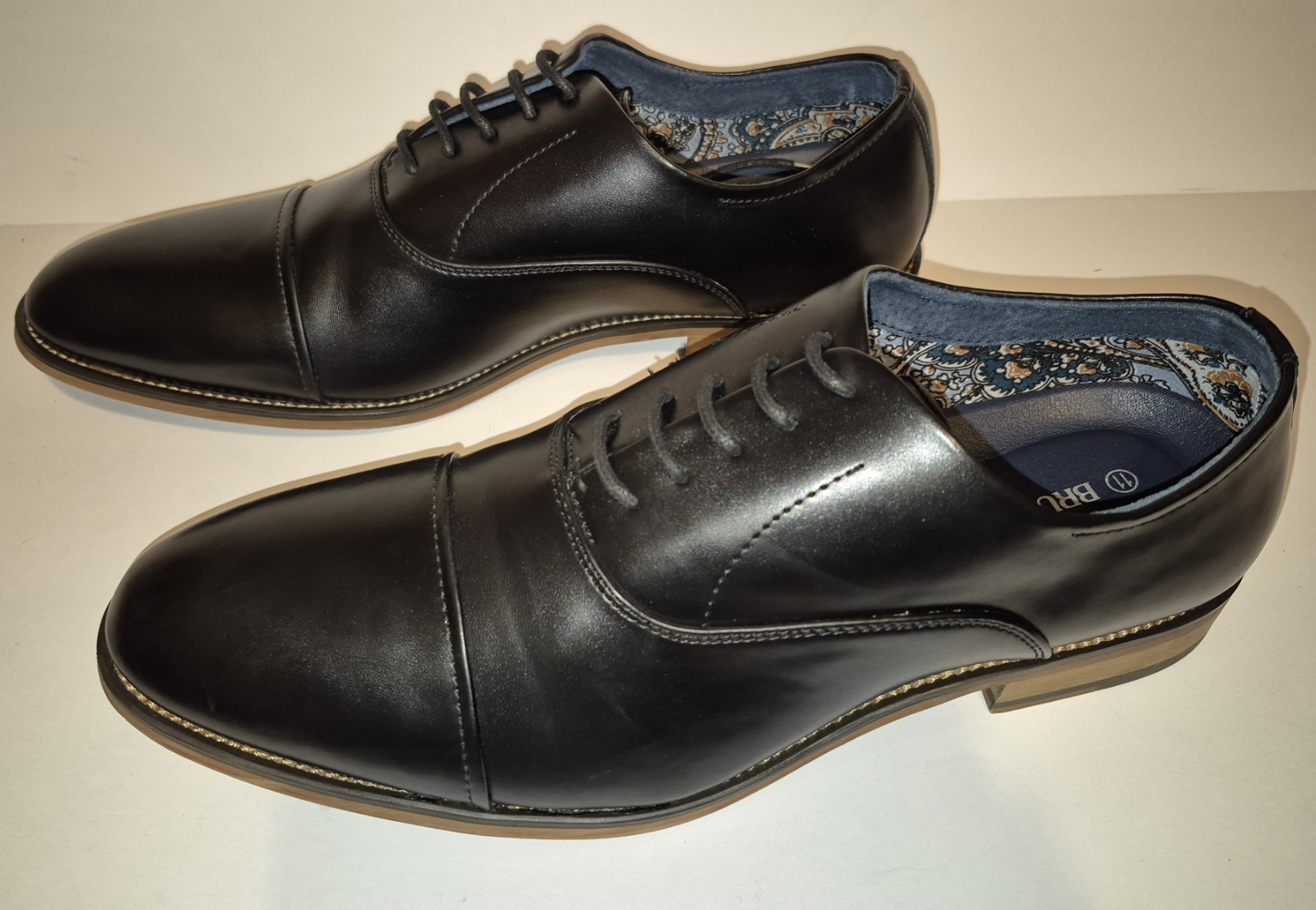 SAOLA Bruno Marc Louis 2 scarpe eleganti Oxford nere stringate uomo 11 M