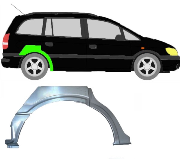 Radlauf FüR Opel Zafira A 1999 – 2005 Rechts-image