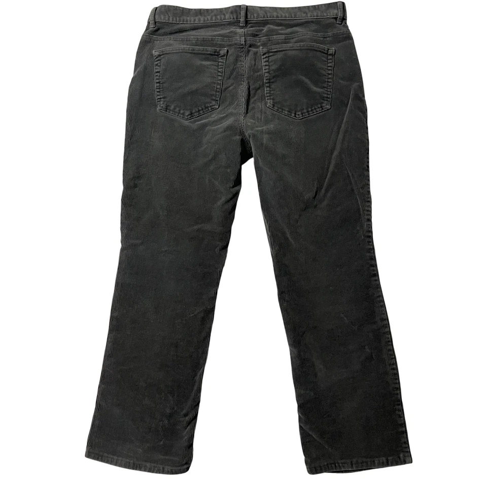 Pantalones Chaps Ralph Lauren Mujer 12 Gris Carbón Pana Invierno Cómodos Elastizados Foto 2 de 4