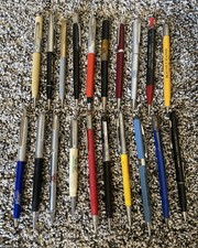 Lot of 20 Vintage Mechanical Pencil Pen Advertising Oil gas COOP KEY DENIM
