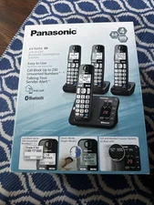 NEW Panasonic KX-TG454 4x Handset Phone Bundle Bluetooth Link-to-Cell
