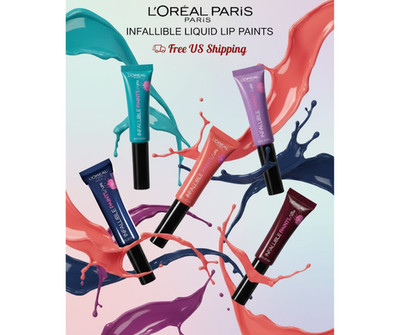 L'Oreal Paris Infallible Paints Lip Color Full Size Assorted Shades Set of 6