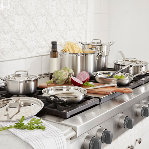 Cuisinart Multiclad Pro Tri-Ply Stainless-Steel 12-Piece Cookware Set - NEW - Picture 3 of 5