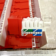 96 Pack Cat6A RJ45 Keystone Jacks 110 Punch Down 8P8C Network Ethernet Connector