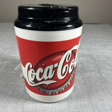 Coke Extra Large Coca Cola Travel Mug W/ Lid Betras  USA 9 inch High Vintage