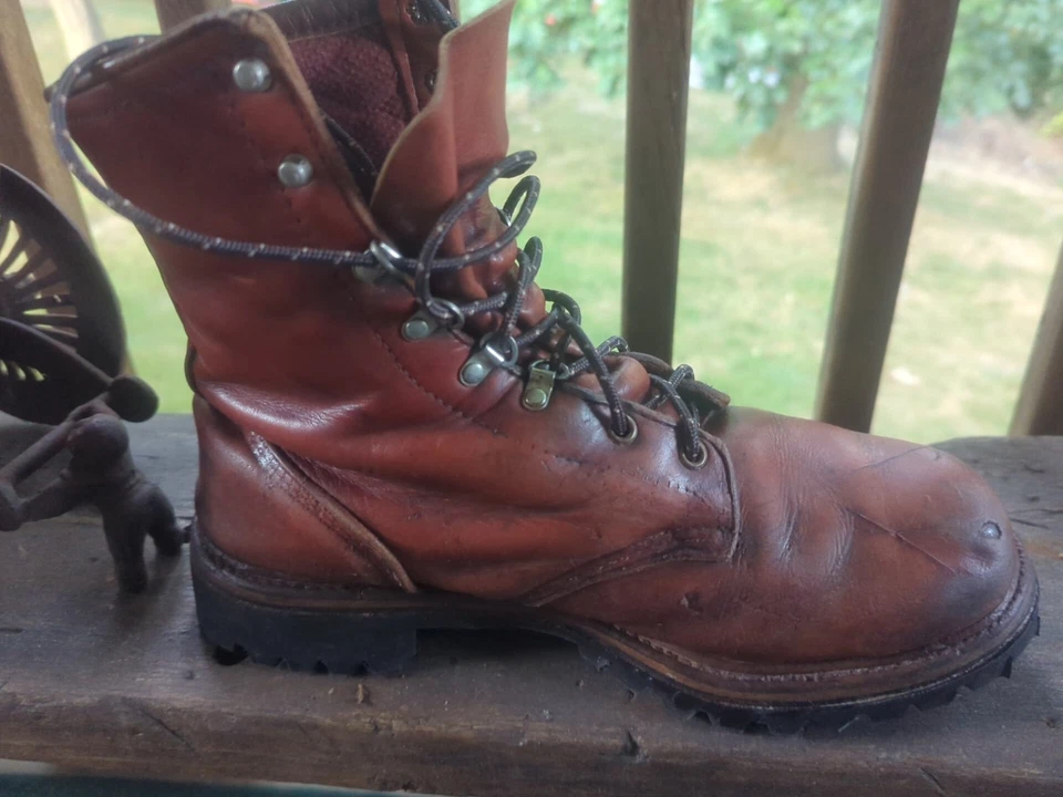 1960s /70s Irish setter Red Wing Leather Work Boots. Vibram Soles Size 9 1/2 - Image 2 of 4