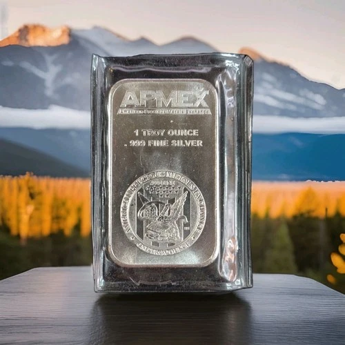 APMEX  .999 Fine Silver Bar 1 oz - APMEX SHEILD BAR...HERE AND READY FOR YOU!