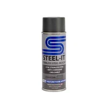 STEEL-IT 1006B Polyurethane Protective Spray 14oz Can - Charcoal - 8 Pack