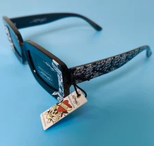 Ed Hardy Love Kills Slowly Sunglasses 100% UV Protective Vertex Black Skulls