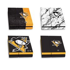 OFFICIAL NHL PITTSBURGH PENGUINS VINYL STICKER SKIN DECAL FOR SONY PS4 CONSOLE