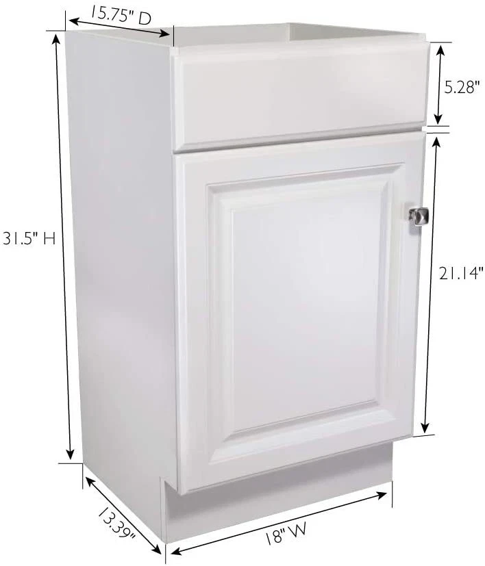 Tocador de baño pequeño 3/4 o 1/2 lavabo de baño lavabo compacto blanco delgado Foto 3 de 3