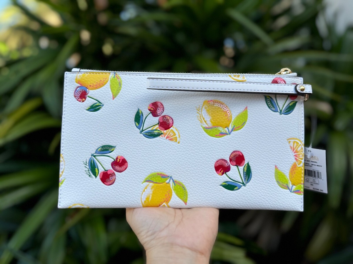 8点セット MICHAEL KORS JET SET TRAVEL XL CLUTCH WRISTLET FRUIT MELODY OPTIC
