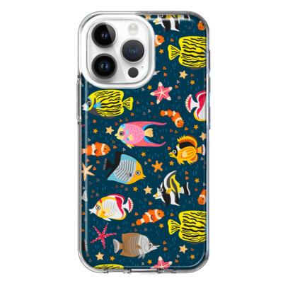 MUNDAZE Case for Apple iPhone 15 Pro Max Tropical Ocean Fish Starfish Fish tank