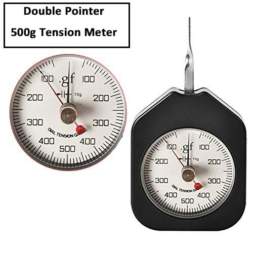 Double Pointer Tensionmeter Dial Tension Meter Gram Force Gauge 100-500-100g - Picture 1 of 12