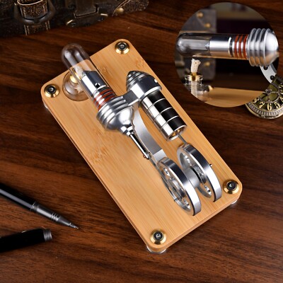 Mechanical Hot Air Steam Engine Model Power Generator Xmas Kid Adult Toy Gifts