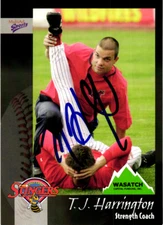 T.J. Harrington Signed 2003 Multiad Sports Salt Lake Stingers #29 Trainer