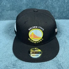 New Era Golden State Warriors Black 9Fifty NBA 2022 Finals Logo Snapback Hat