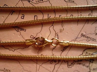 runde Schlangenkette Gold 585 Länge 50 cm x 1,5 mm, Goldkette 585 Collier 50 cm - Bild 1 von 3