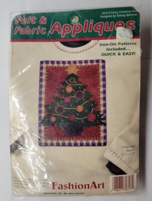 Dimensions Fashion Art #80313 Fancy Christmas Tree Felt & Fabric Applique Kit  