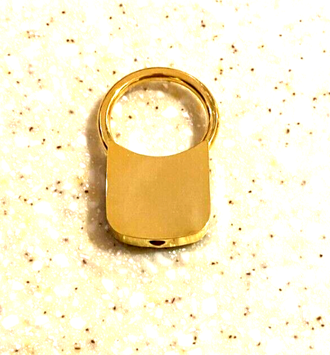 FORD TWIST LUCCHETTO PORTACHIAVI FINITURA ORO CROMATO NUOVO CONFEZIONE REGALO - Foto 3 di 4