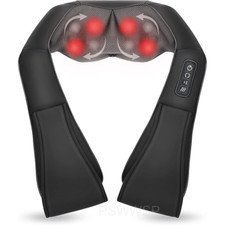 Neck Massager PSWWSP ZenVibe Pro Heated Shiatsu Vibrating Cordless
