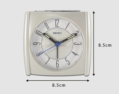 new Seiko bedside Alarm Clock quiet Beep Light Luminous QHE205 Volume Control - Picture 7 of 14