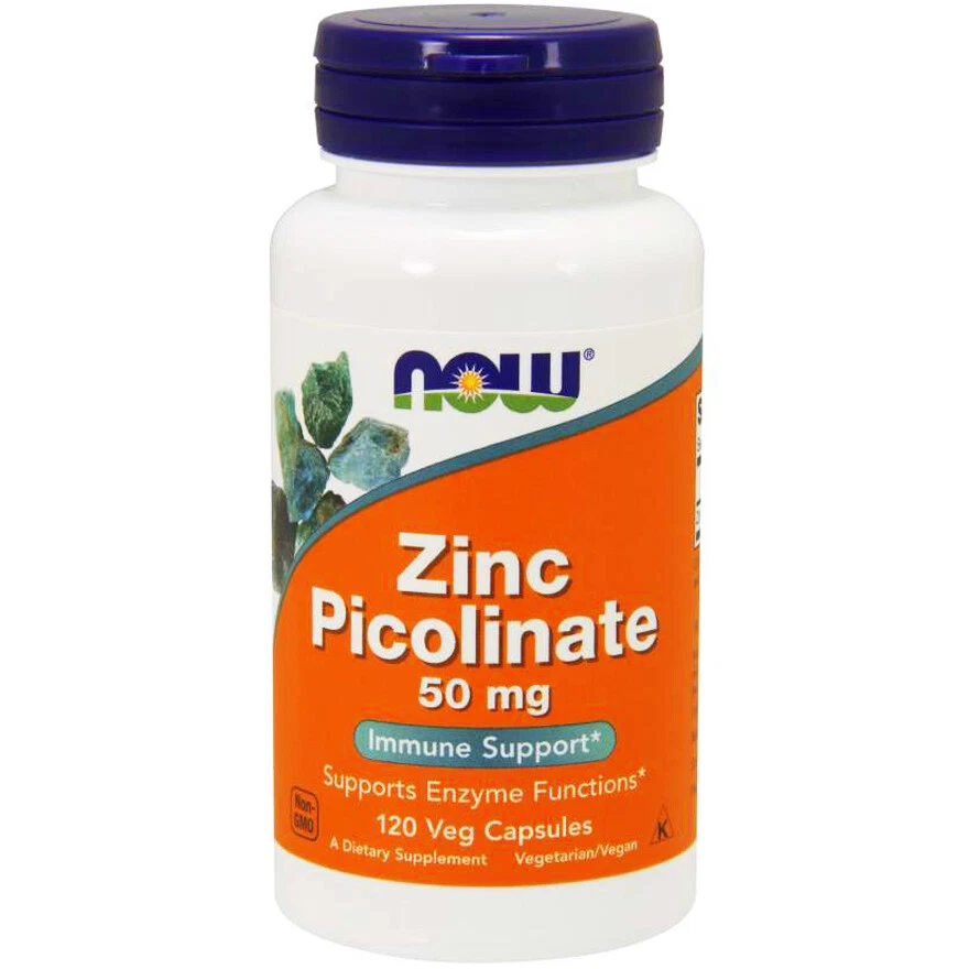NOW FOODS, ZINC PICOLINATE Zink Picolinat 50mg 120 Veg. Kapseln SUPER PREIS - Bild 1 von 1