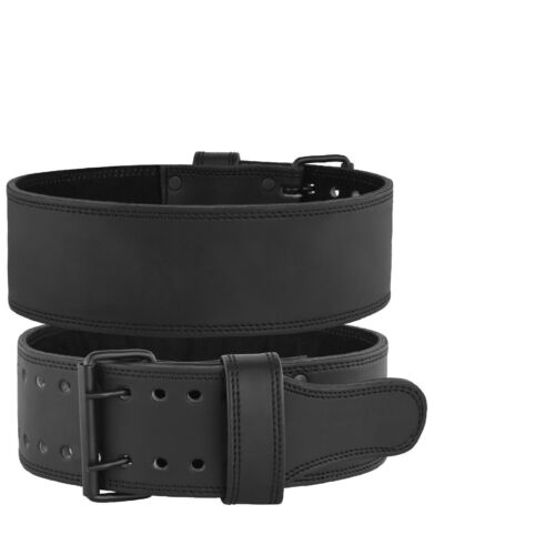 Power Weight Lifting Leather Belt Back Support Strap Gym Training Fitness - Picture 5 of 10