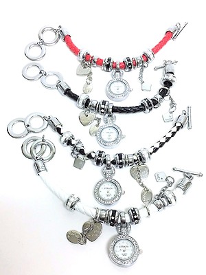 Geneva Silver and Black Charm Watch Geneva Quartz Women main image 3