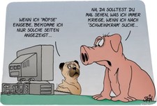 Uli Stein Mousepad Mauspad **Möpse/Schweinkram**