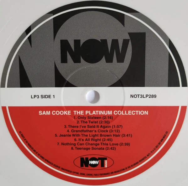 Sam Cooke The Platinum Collection - Cool White Color - 3LP - Brand New Vinyl - Image 4 of 4