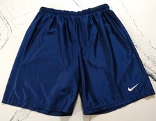 VTG 90's Nike Basketball Shorts Mens XL Navy Made In USA Retro Swoosh Silky