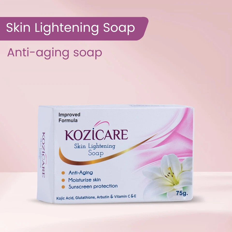 6 x Kozicare Hautaufhellungsseife 75 g angereichert mit Kojisäure, Vitamin - Bild 2 von 3