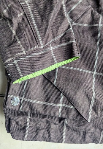 FOURSQUARE 15K Shell System (uomo GRANDE) Snowboard Sci Zip Marrone Check Jacket - Foto 9 di 11