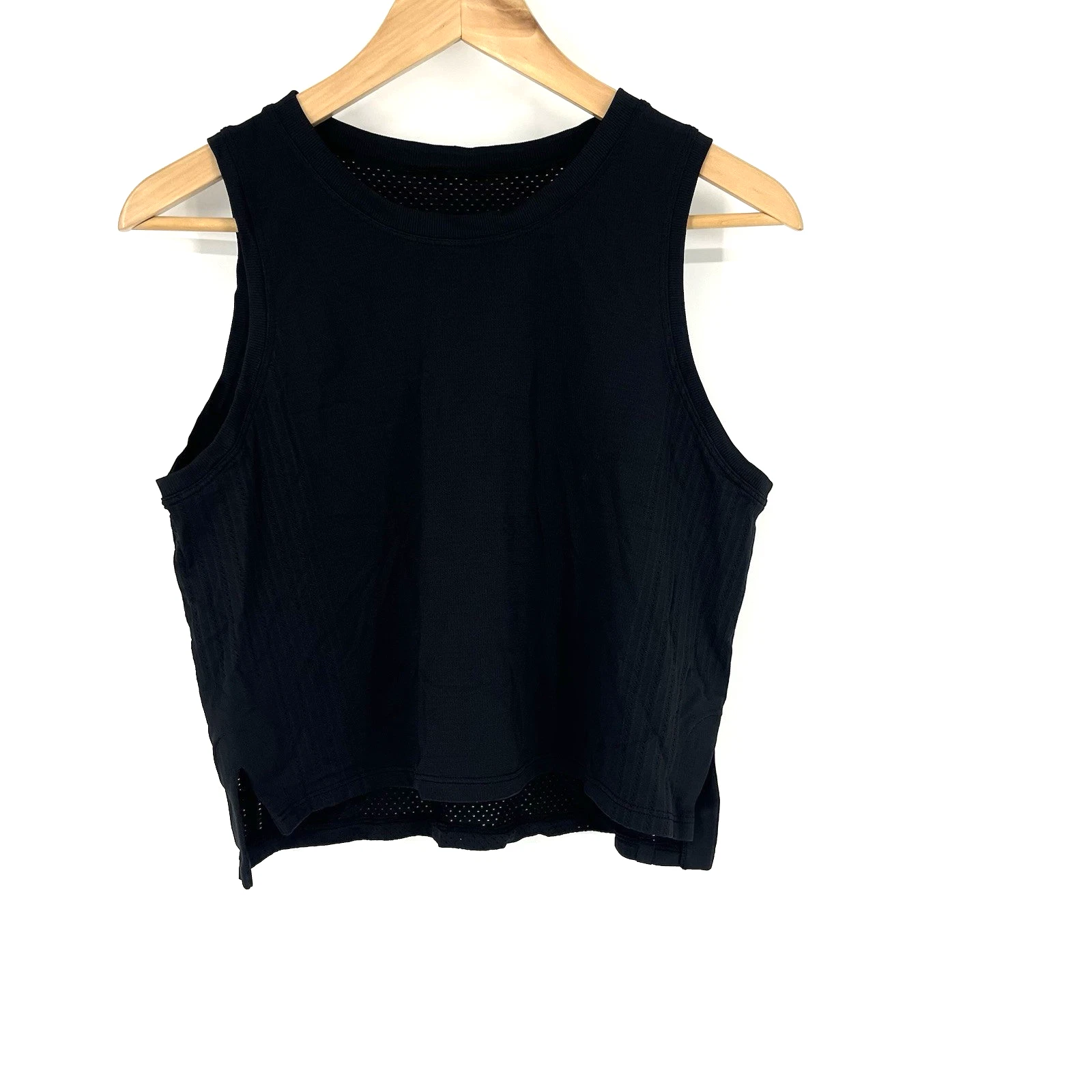 lululemon swiftly breathe crop mesh run gym tank-top