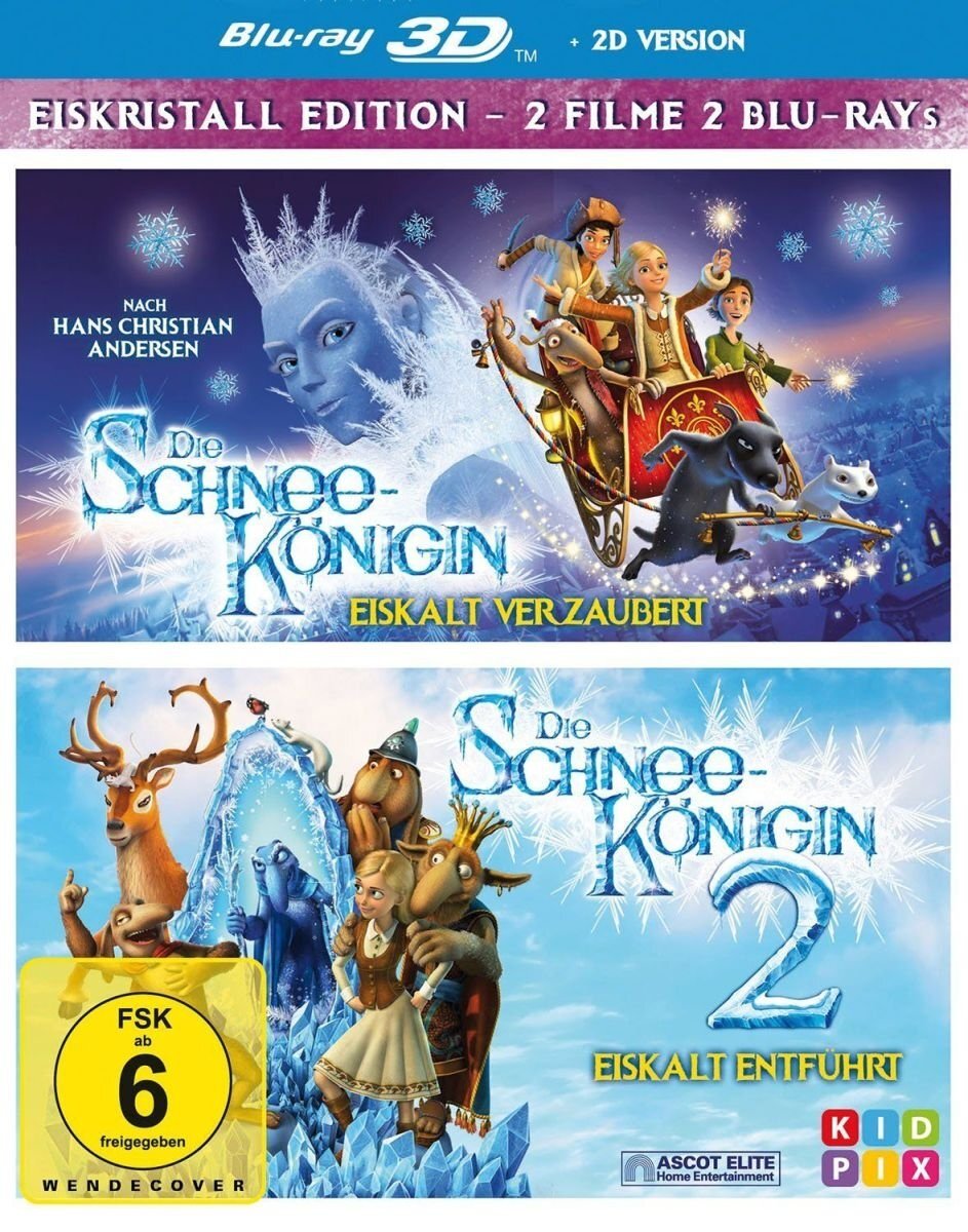 Die Schneekönigin 3D 1+2 - Box [2 Blu-rays 3D] (Blu-ray)