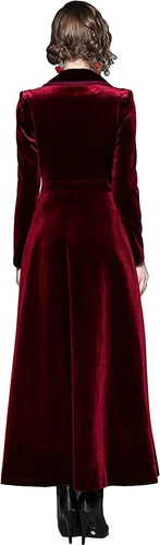 Primavera Para Mujer Elegante Terciopelo Un Botón Maxi Gabardina Bolsillo Fiesta Abrigo - Imagen 9 de 36