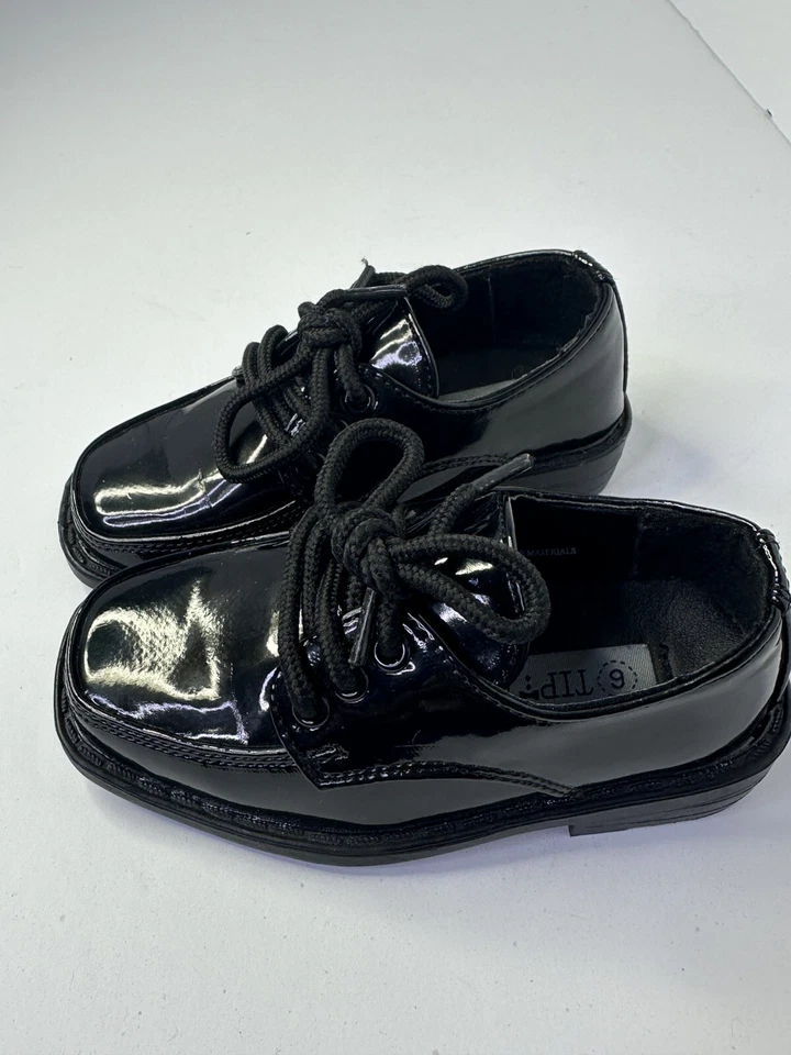 Zapato Tip Toes Niños Infantes y Niños Pequeños - Estilo S65 Negro Talla 6 Zapatos de Vestir Fiesta Foto 3 de 4