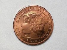 Daniel Carr - 2012 UNA 1 AMERO - Winged Liberty Head Die 1 - Copper Satin Finish