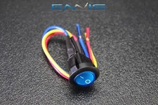 ROCKER SWITCH ON OFF BLUE TOGGLE LED 12V 16 AMP 3 PIN IS-EC-IR1216BLU