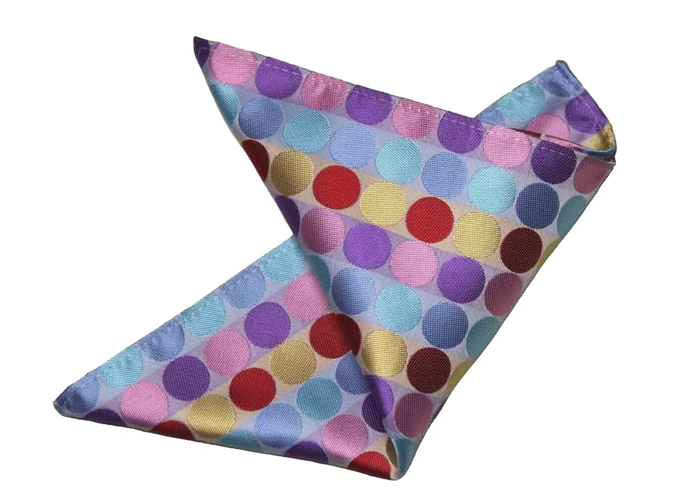 Polka Dot Patterned 100% Silk Handkerchiefs for Men