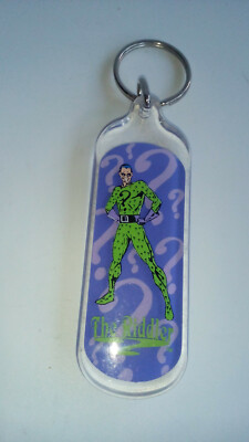 Batman SixFlags Schlüsselanhänger vom Riddler, aus Glas 8 cm über 25 Jahre alt