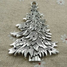 Free Ship 12 pcs tibetan silver Christmas tree charms pendant 68x44mm L-191