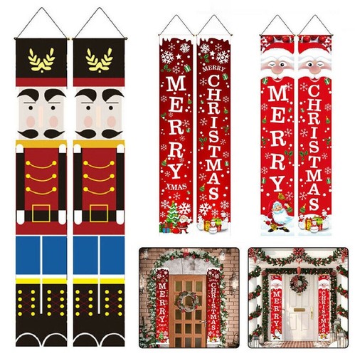 Sign Decoration Decor Merry Christmas Hanging Porch Party Door Wall Banner Xmas