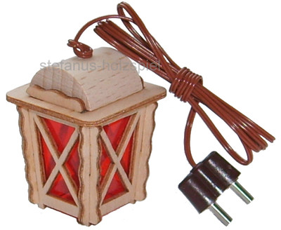 Kahlert Mini-Holzlaterne Rot, 35 Mm Hoch – Perfektes Zubehör Für Puppenhäuser & Dioramen