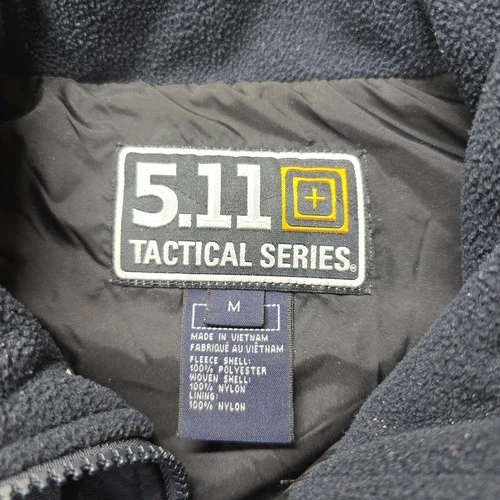 5.11 Tactical Series Fleece Jacket Mens M Navy Blue Full Zip Duty Patrol Uniform image 2