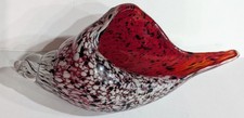 Studio Art Glass Conch Seashell Red Shell Nautical Beach House Decor MCM Style