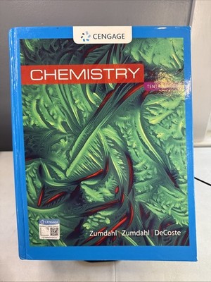 Chemistry Tenth Edition Hardcover 2018 Cengage Zumdahl DeCoste