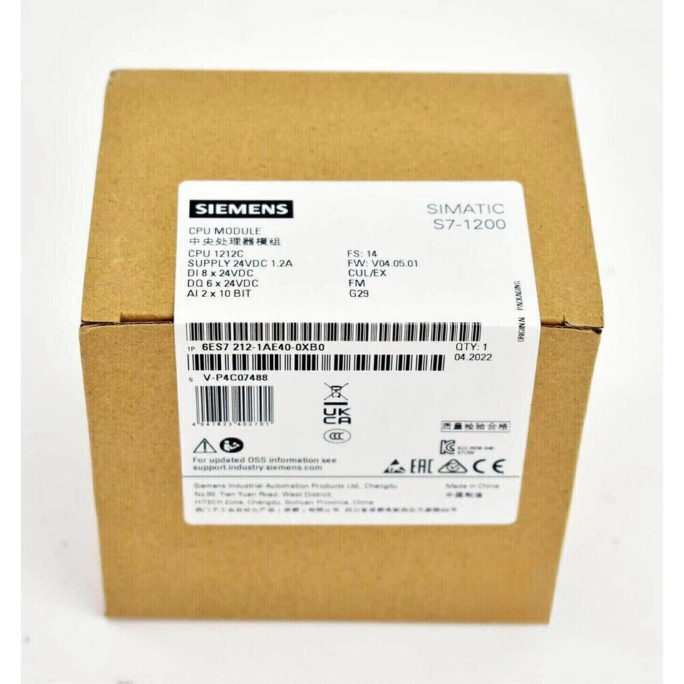 New Siemens 6ES7212-1AE40-0XB0 SIMATIC S7-1200 CPU 1212C 6ES7 212-1AE40-0XB0 - Image 4 of 4