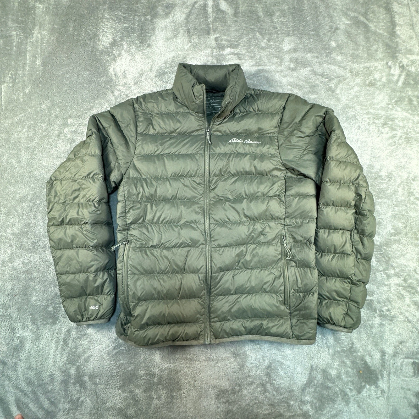 Eddie Bauer CirrusLite Down Jacket Men’s S Green EB650 Storm Repel Puffer